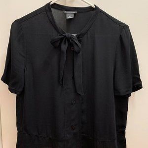 Club Monaco Black Blouse with Tie